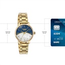 Sonata Poze Quartz Analog Mother of Pearl Dial Golden Metal Strap Watch For Women