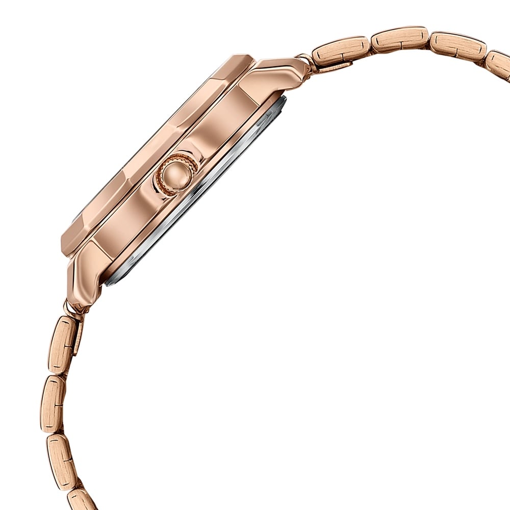 Sonata Poze Quartz Analog Rose Gold Dial Rose Gold Metal Strap Watch For Women