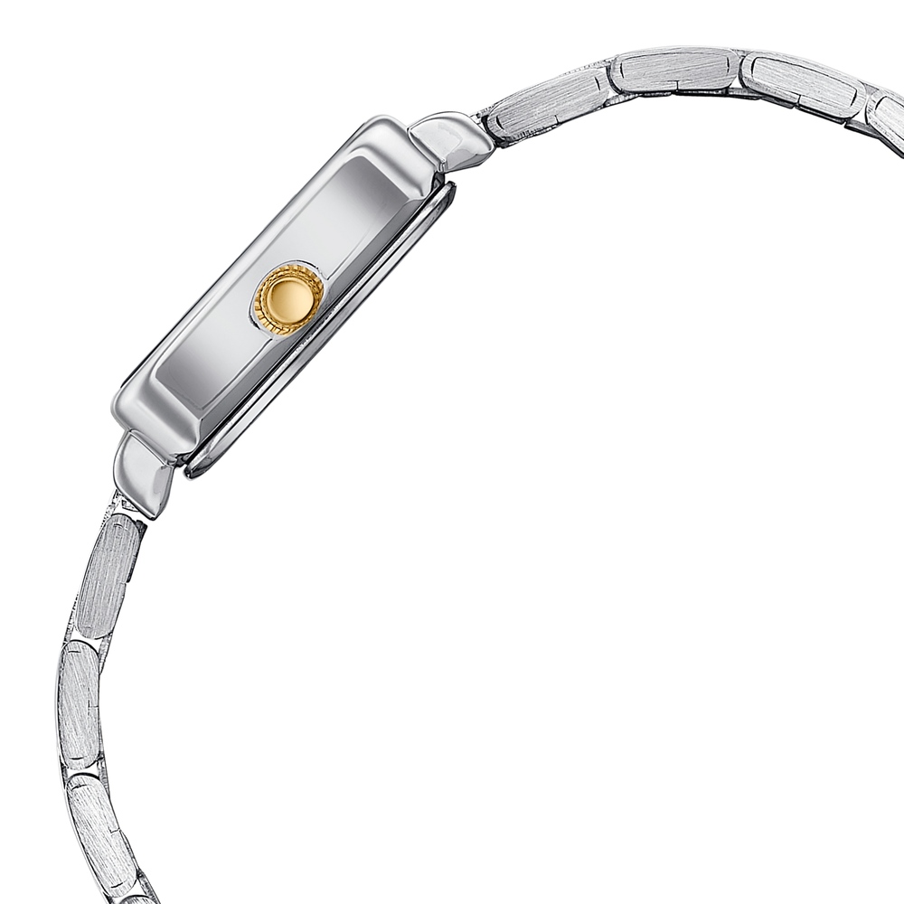 Sonata Poze Quartz Analog Mother of Pearl Dial Two Toned Metal Strap Watch For Women