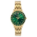 Sonata Poze Quartz Analog Green Dial Golden Metal Strap Watch For Women