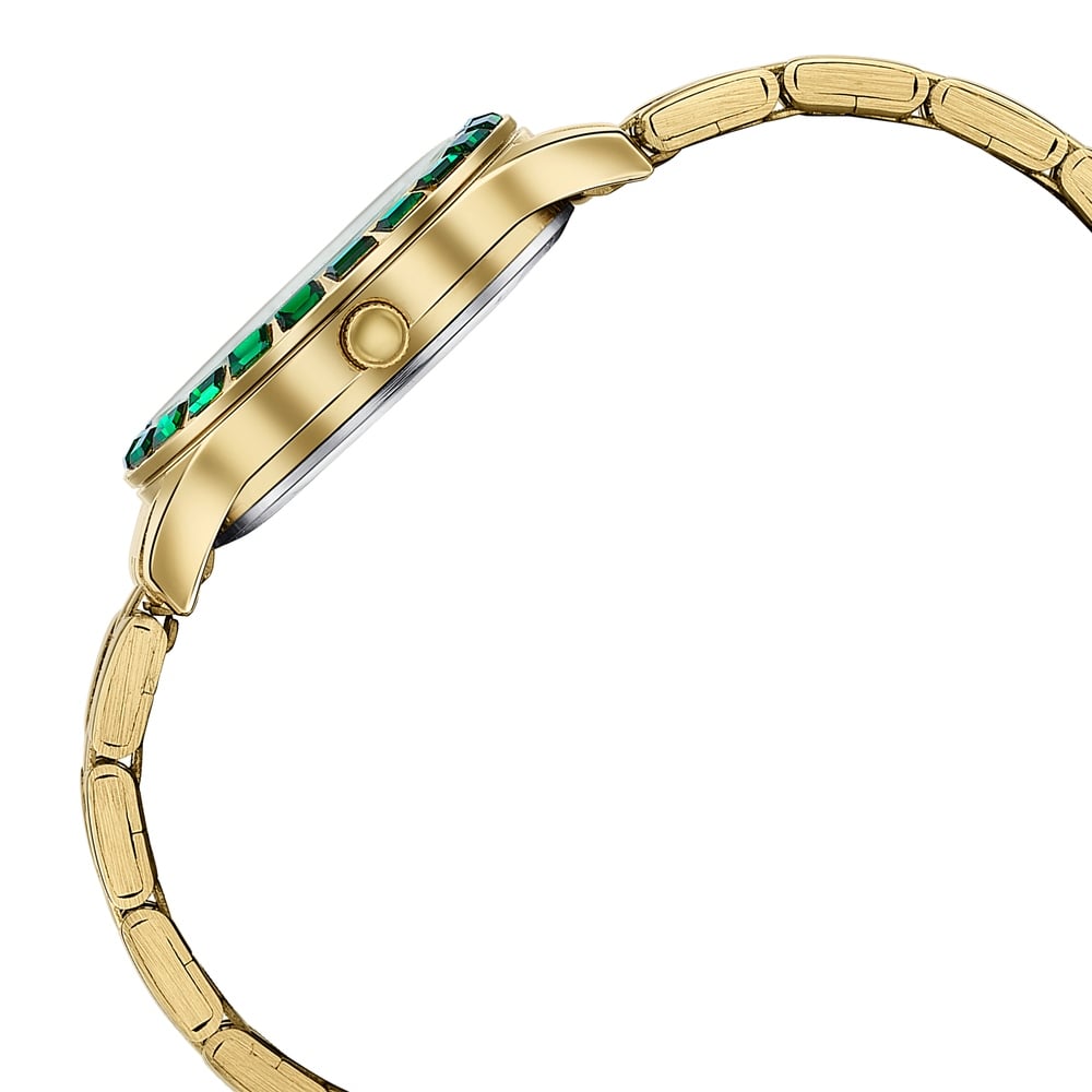 Sonata Poze Quartz Analog Green Dial Golden Metal Strap Watch For Women