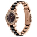 Sonata Poze Quartz Analog White Dial Two Toned Metal & Plastic Strap Watch For Women