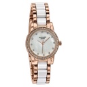 Sonata Poze Quartz Analog Black Dial Two Toned Metal & Plastic Strap Watch For Women