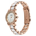 Sonata Poze Quartz Analog Black Dial Two Toned Metal & Plastic Strap Watch For Women