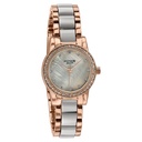 Sonata Poze Quartz Analog Beige Dial Two Toned Metal & Plastic Strap Watch For Women