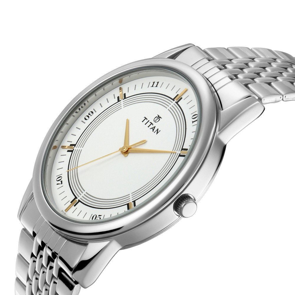 Titan Bandhan Quartz Analog Silver Dial Silver Stainless Steel Strap Watch For Couple