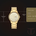 Titan Lagan Yellow Dial Analog with Day and Date Metal Strap Watch for Men