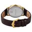 Titan Karishma Festive Analog with Mahogany Brown Dial Brown Leather Strap Watch for Men