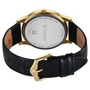 Titan Karishma Festive Analog with Silver Dial Black Leather Strap Watch for Men