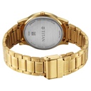 Titan Karishma Quartz Analog Green Dial Golden Stainless Steel Strap Watch For Men