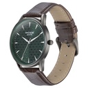 Sonata Poze Quartz Analog Green Dial Brown Color Leather Strap Watch For Men