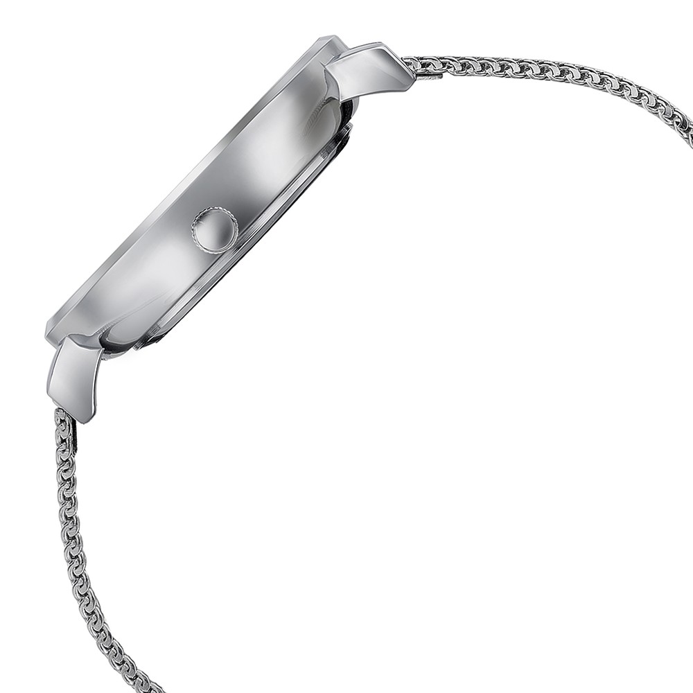Sonata Poze Quartz Analog Silver Dial Mesh Strap Watch for Women