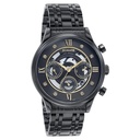 Sonata Quartz Multifunction Black Dial Stainless Steel Strap Watch For Men