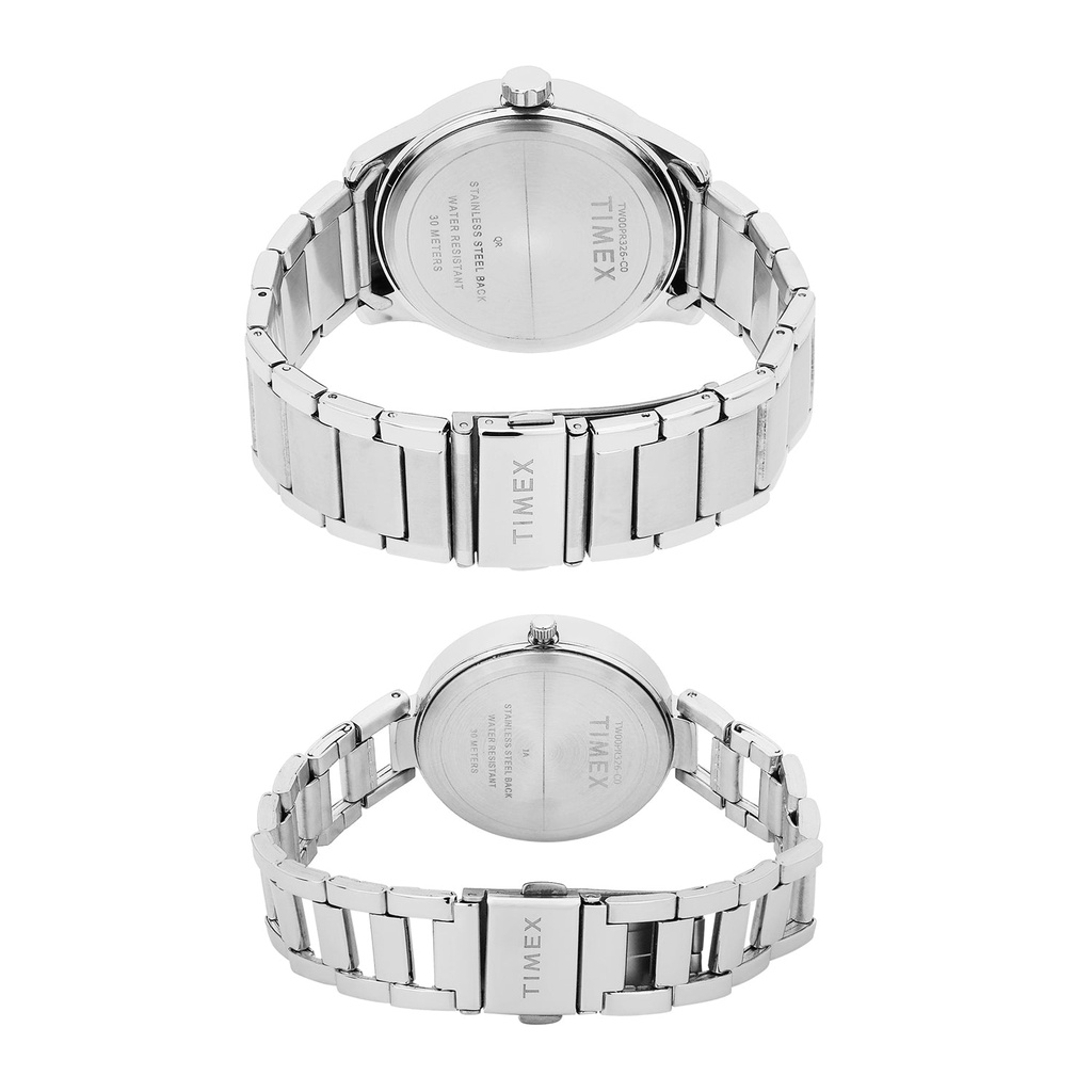 TIMEX Blue Round Dial Analog Pair's Watch - TW00PR326