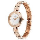 Titan Raga Showstopper Quartz Analog White Dial Rose Gold Metal Strap Watch For Women