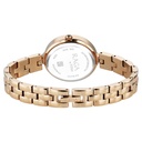 Titan Raga Showstopper Quartz Analog White Dial Rose Gold Metal Strap Watch For Women
