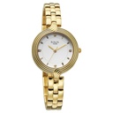 Titan Raga Showstopper Quartz Analog White Dial Rose Gold Metal Strap Watch For Women