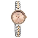 Titan Raga Showstopper Quartz Analog Rose Gold Dial Two Toned Metal Strap Watch For Women