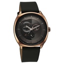 Fastrack Tik Tok Quartz Multifunction Black Dial Leather Strap Watch For Guys