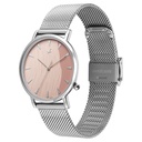 Fastrack Stunners X Quartz Analog Pink Dial Stainless Steel Strap Watch For Girls