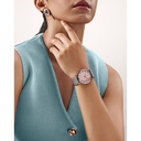 Fastrack Stunners X Quartz Analog Pink Dial Stainless Steel Strap Watch For Girls