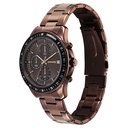 Sonata Chronos Quartz Analog with Date Brown Dial Brown Colour Stainless Steel Strap Watch For Men