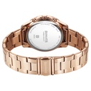 Sonata Chronos Quartz Analog with Date Black Dial Rose Gold Colour Stainless Steel Strap Watch For Men