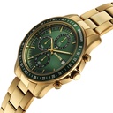 Sonata Chronos Quartz Analog with Date Green Dial Golden Colour Stainless Steel Strap Watch For Men