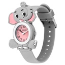 Zoop Analog Elephant Watch with Pink Dial & Grey Strap for Boys Girls Kids, from House of Titan