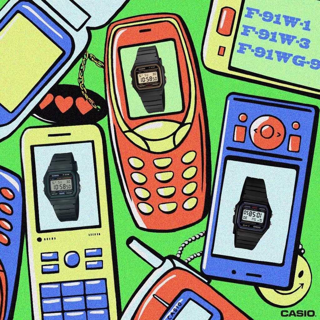 Casio F-91W-3 Digital D246