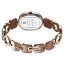 Fastrack Style Up Quartz Analog Mother Of Pearl Dial Rose Gold Metal Strap Watch For Girls