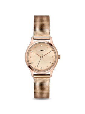 Timex Women Rose Gold Round Analog Watch TW0TL8710