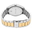 Titan Lagan White Dial Analog Metal Strap Watch for Men