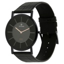 Titan Edge Quartz Analog Black Dial Black Leather Strap Watch For Men