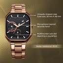 Fastrack Groove Multifunction Black Dial Metal Strap Guy's Watch with Lume indices