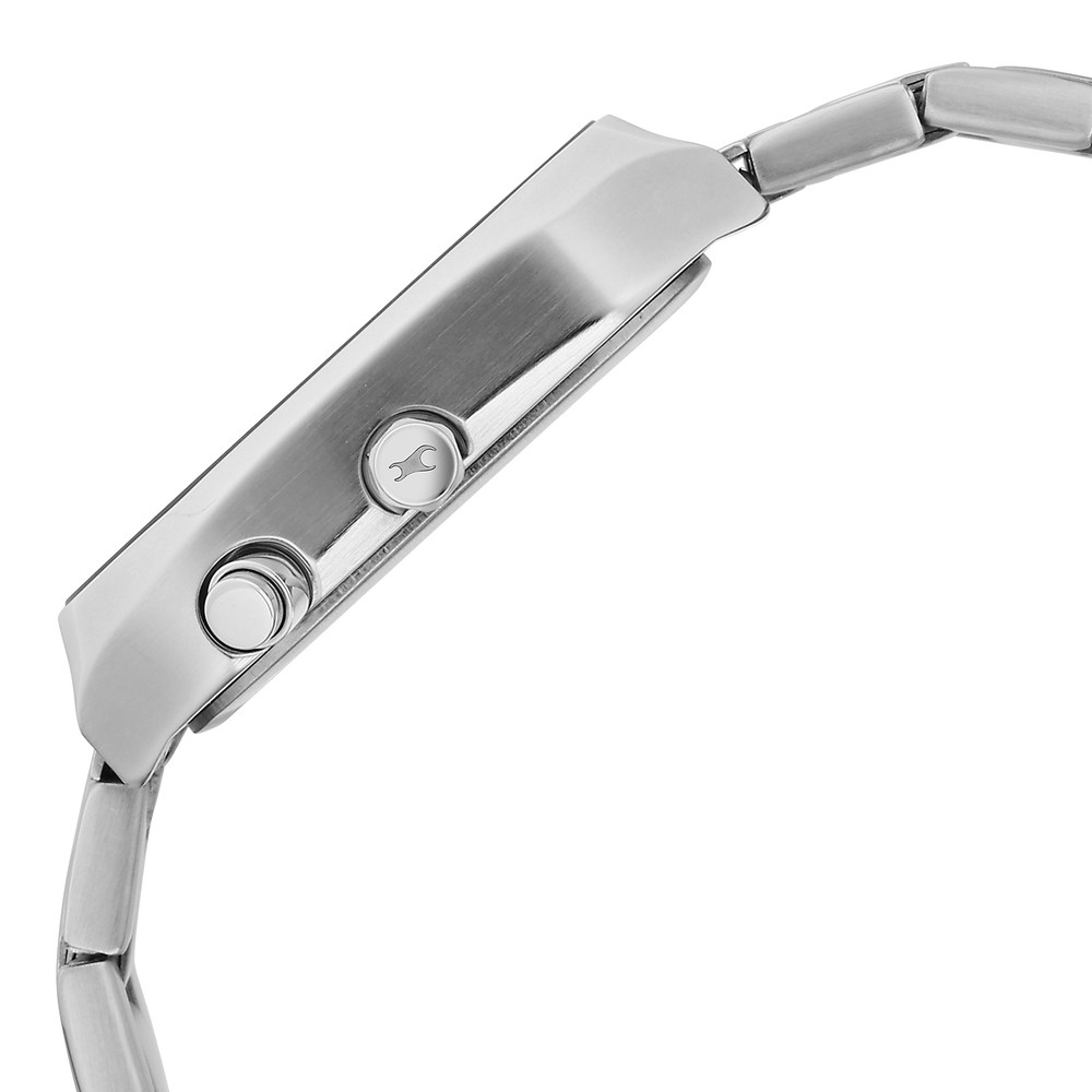 Fastrack Groove Multifunction Anthracite Dial Metal Strap Guy's Watch with Lume indices