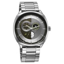 Fastrack Tik Tok Quartz Multifunction Silver Dial Stainless Steel Strap Watch For Guys