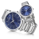 Sonata Quartz Analog Blue Dial Metal Strap Watch for Couple