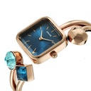Sonata Aura Quartz Analog Blue Dial Rose Gold Stainless Steel Strap Watch For Women