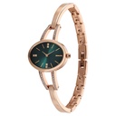 Sonata Aura Quartz Analog Green Dial Rose Gold Stainless Steel Strap Watch For Women
