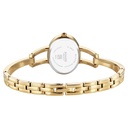 Sonata Aura Quartz Analog Silver Dial Golden Stainless Steel Strap Watch For Women