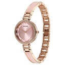 Sonata Aura Quartz Analog Pink Dial Rose Gold Stainless Steel Strap Watch For Women