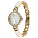 Sonata Aura Quartz Analog Silver Dial Two Toned Stainless Steel Strap Watch For Women