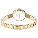 Sonata Aura Quartz Analog Silver Dial Two Toned Stainless Steel Strap Watch For Women