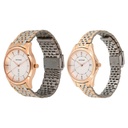Titan Quartz Analog with Day and Date Silver Dial Stainless Steel Strap Watch for Couple