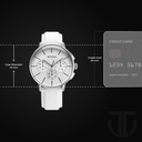 Titan Light leathers Multifunction Silver Dial Leather Strap Watch For Men