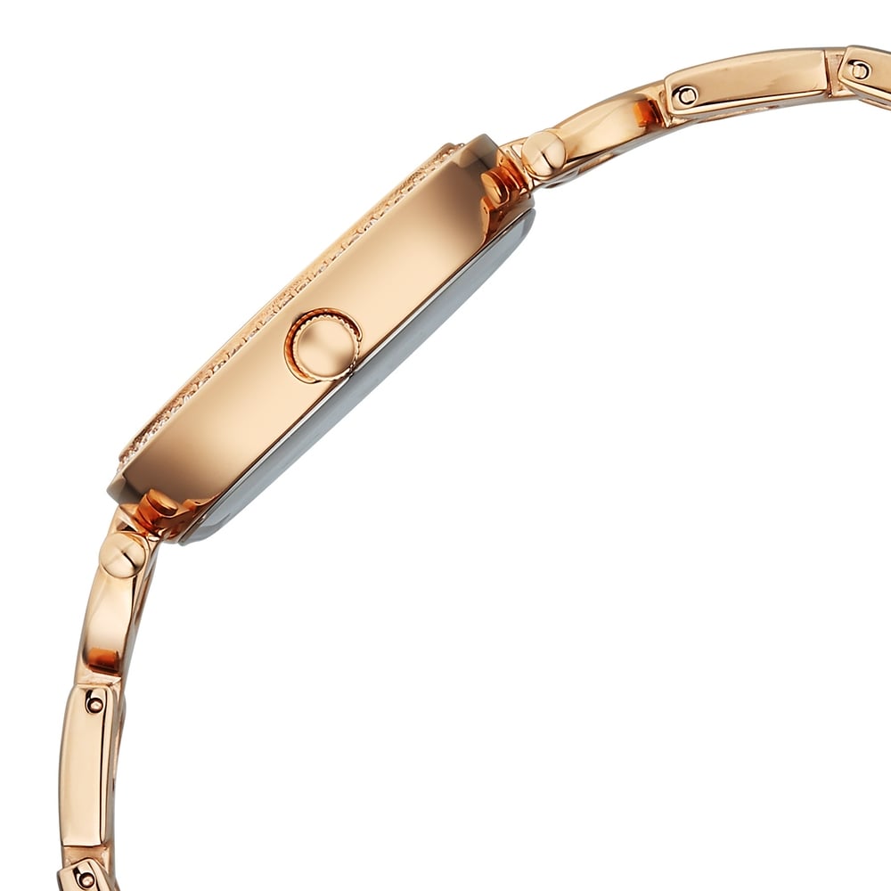 Titan Raga Showstopper Quartz Analog Silver Dial Rose Gold Metal Strap Watch For Women