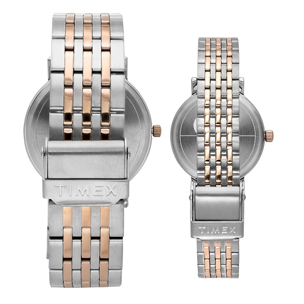 TIMEX Round Blue Dial Analog Pair's Watch - TW00PR330