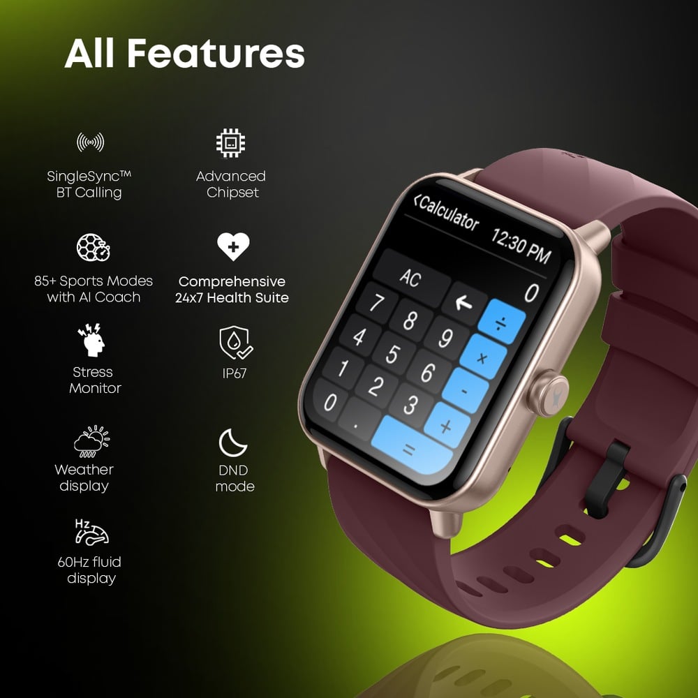 Fastrack Limitless Glide X Advanced UltraVU HD Display, BT Calling, 100+ Sports Modes & Watchface