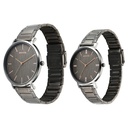 Sonata Soulmate Quartz Analog Grey Dial Grey Stainless Steel Strap Watch For Couple
